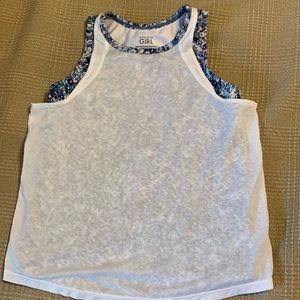 Athleta girl size 7 double layer tank